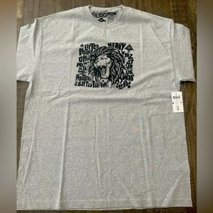 Gray LRG Lion Short Sleeved Tee